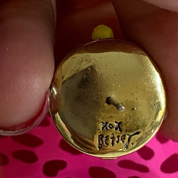 Betsey Johnson Gold Bows and Colorful Gem Cluster Festive Earrings - Picture 6 of 8